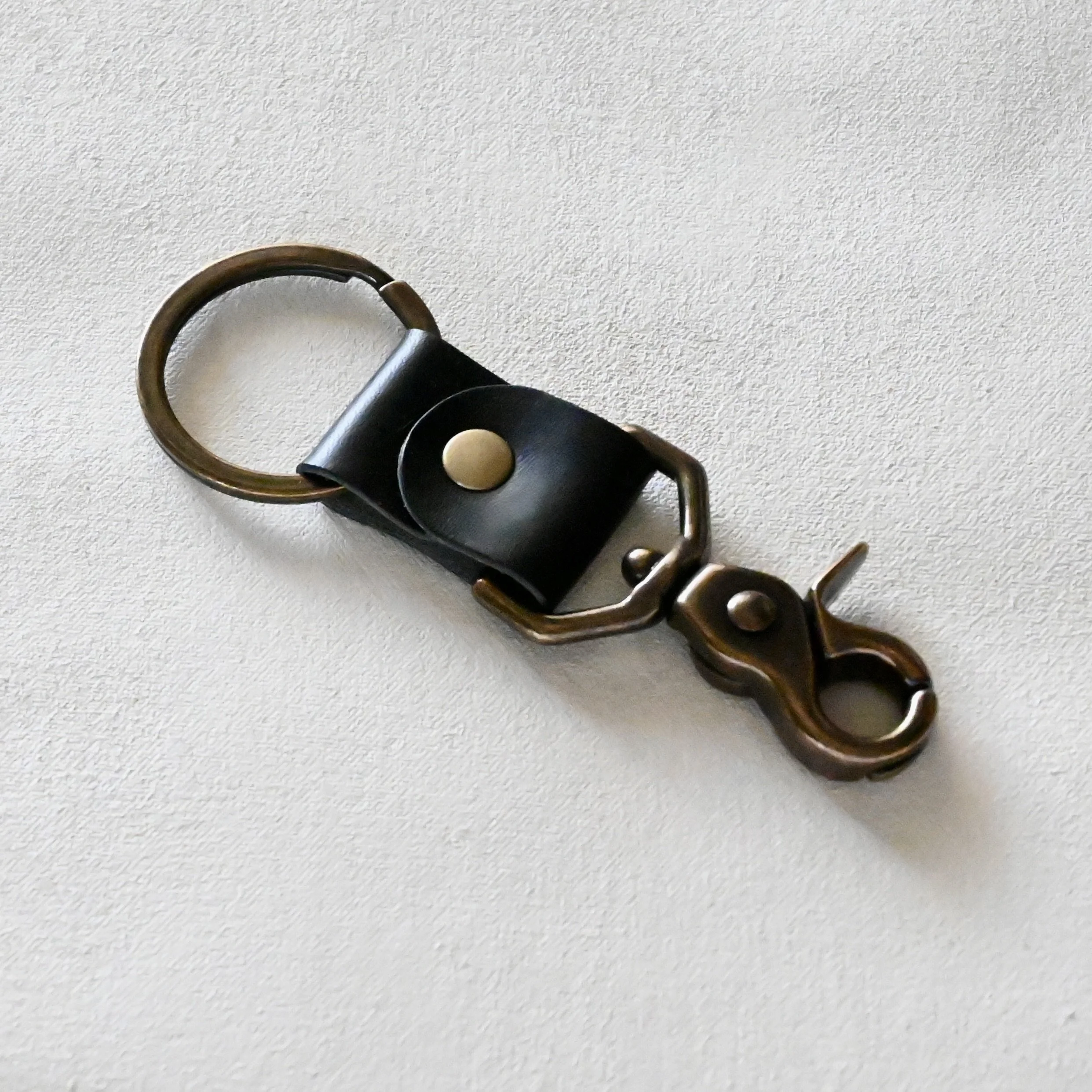 Leather and Brass Key Clip — Stitch & Rivet